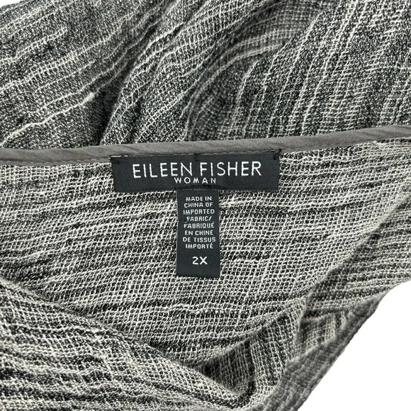 Eileen Fisher Linen Blend Open Front Lightweight Cardigan Plus‎ Size 2X - Picture 11 of 12